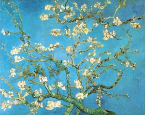 Van Gogh; Almond Blossoms. 1890. Scans of 2 d images in the public domain believed to be free to use without restriction in the US.