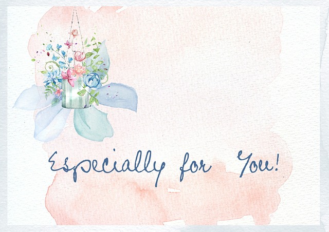 Especially for you logo on watercolor painting
