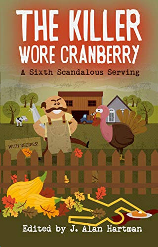 Book cover titled the killer wore cranberry 